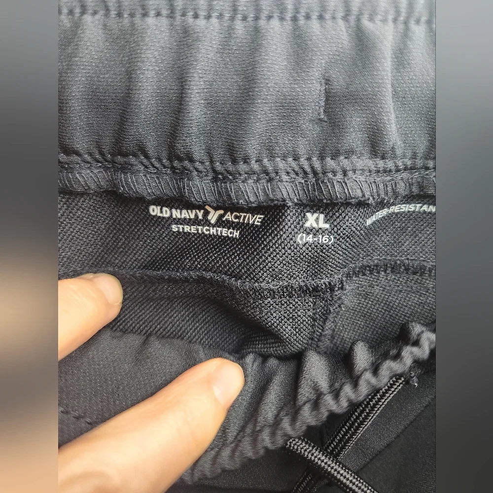 Old Navy Active Black Water Resistant Pants Sz XL 14/16